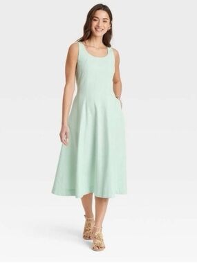 A New Day Mint Green Sleeveless Fit & Flare Midi Dress Size 4